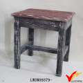 Distressed Antique Wooden Small Rectangle Stool